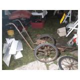 ANTIQUE MENTAL FRAME WITH HARD RUBBER TIRES