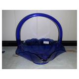COBALT BLUE GLASS BASKET