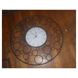 LARGE METAL WALL CLOCKS 28"