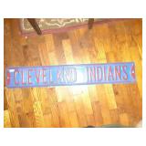 CLEVELAND INDIANS BASEBALL PORCELAIN STREET SIGN