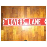 LOVERS LAND PORCELAIN STREET SIGN 32X6