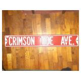 ALABAMA CRIMSON TIDE PORCELAIN STREET SIGN, 36X6