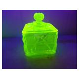 VASELINE GLASS WESTMOORELAND CANDY DISH