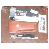 SCARADE OLD TIMER 9702 LOCK BACK KIFE W/ SHEATH,