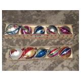 12 VINTAGE SHINY BRITE HP GLASS CHRISTMAS TREE