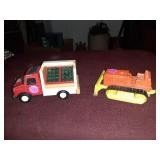 TOOTSIE TOYS METAL BULL DOZER & DR. PEPPER