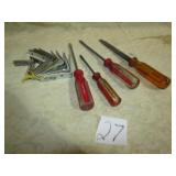 14 CORNER BRACKETS; SCREW DRIVERS