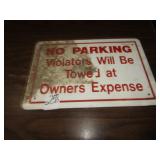 12 X 18 METAL NO PARKING SIGN -JUST NEEDS CLEANED