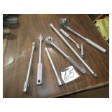 3- RACHETS; 4 EXTENSION BARS; MORE