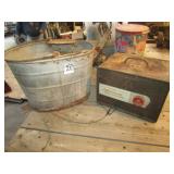 GALV. MOP BUCKET; INTERNATIONAL FENCE CHARGER