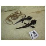 2 SETS CAST IRON CORN SHOCK TIES