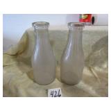2- ARSHAMOMAQUE DAIRY FARM MILK BOTTLES