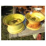 PAIR 12 X7 JD NOS GARDEN TRACTOR RIMS