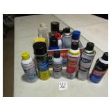 BOX FULL -LUBRICANTS, CLEANERS, MORE