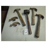 3- CLAW HAMMERS; RUBBER MALLET ; MORE