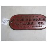 G.H.GRIMM CO CI PLATE 5 X 113/4