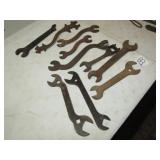 10- OLD FARM WRENCHES