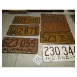 7- 1931, 38, 39 IND. LICENSE PLATES