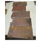 5- 1934, 35 ILLINOIS LICENSE PLATES