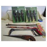 2- NIB 6 PIECE WIRE BRUSH SETS; NEW BOW SAW BLADES