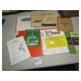 SEVERAL PIECES MANUALS & SALE LITERATURE ON