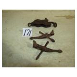 3- CAST IRON CORN SHOCK TIES