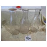 3- QT. MILK BOTTLES - BROAD ACRES DAIRY, ARDEN