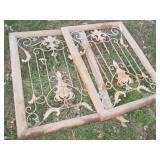 2 - WROUGHT IRON GOTHIC WINDOWS