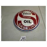 12' REPRO. POLARINE MOTOR OIL METAL SIGN