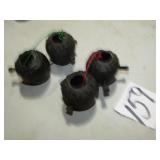 2 PAIRS WESTONS CAST IRON HORN WEIGHTS