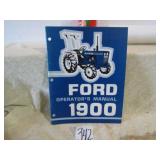FORD OPERATOR MANUAL FOR 1900 TRACTOR