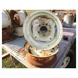 PR. 12 X 6 GARDEN TRACTOR RIMS -ONE IS MARKED IH