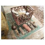 6- SLEADGE HAMMER HEADS; MORE