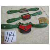 3  - KUNZ SPOKE SHAVES W/ EXTRA BLADES