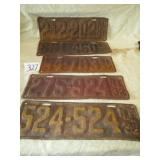 4- ILL 1932 & 1 -1931 LICENSE PLATES 41/2 X131/2'