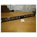 THE L.S.S.CO 24' CAST IRON LEVEL W/ JAPANING PAINT