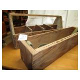 2- WOOD TOTES -- PICKUP ONLY