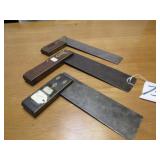 3- VINTAGE ROSEWOOD & BRASS SQUARES