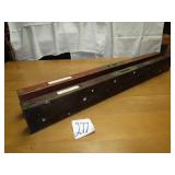 2 STANLEY WOOD & BRASS LEVELS W/ BRASS END