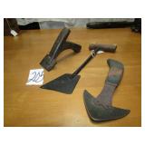 3- VINTAGE HIDE SCRAPPERS