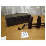METAL TOOL BOX ; CAST IRON ADJUSTABLE JAW CLAMP