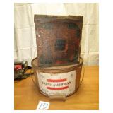 BISCUIT TIN ; CHOCOLATE DROPS CANDY CONTAINER