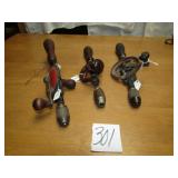 3= HAND DRILLS -MILLERS FALLS, MORE