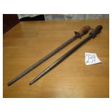 2 SHARPENING RODS - ONE IS SHAPLEIGH