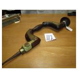 ROSE WOOD & BRASS BRACE W/ BIT