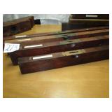 4- WOOD & BRASS LEVELS -BAKER MC MILLEN CO -12 &
