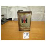 MC CORMICK DEERING CREAM SEPARATOR OIL TIN ,