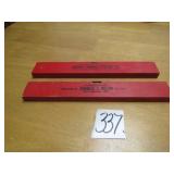 2 ADV. WOOD LEVELS - JAMAICA FARMER ELEVATOR ,