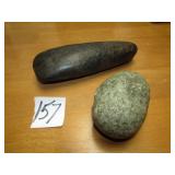 2- INDIAN ARTIFACTS STONES 9'
