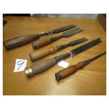 5- ASSORTED WOOD CHISELS